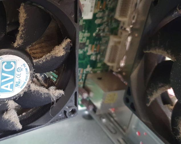server computer dust